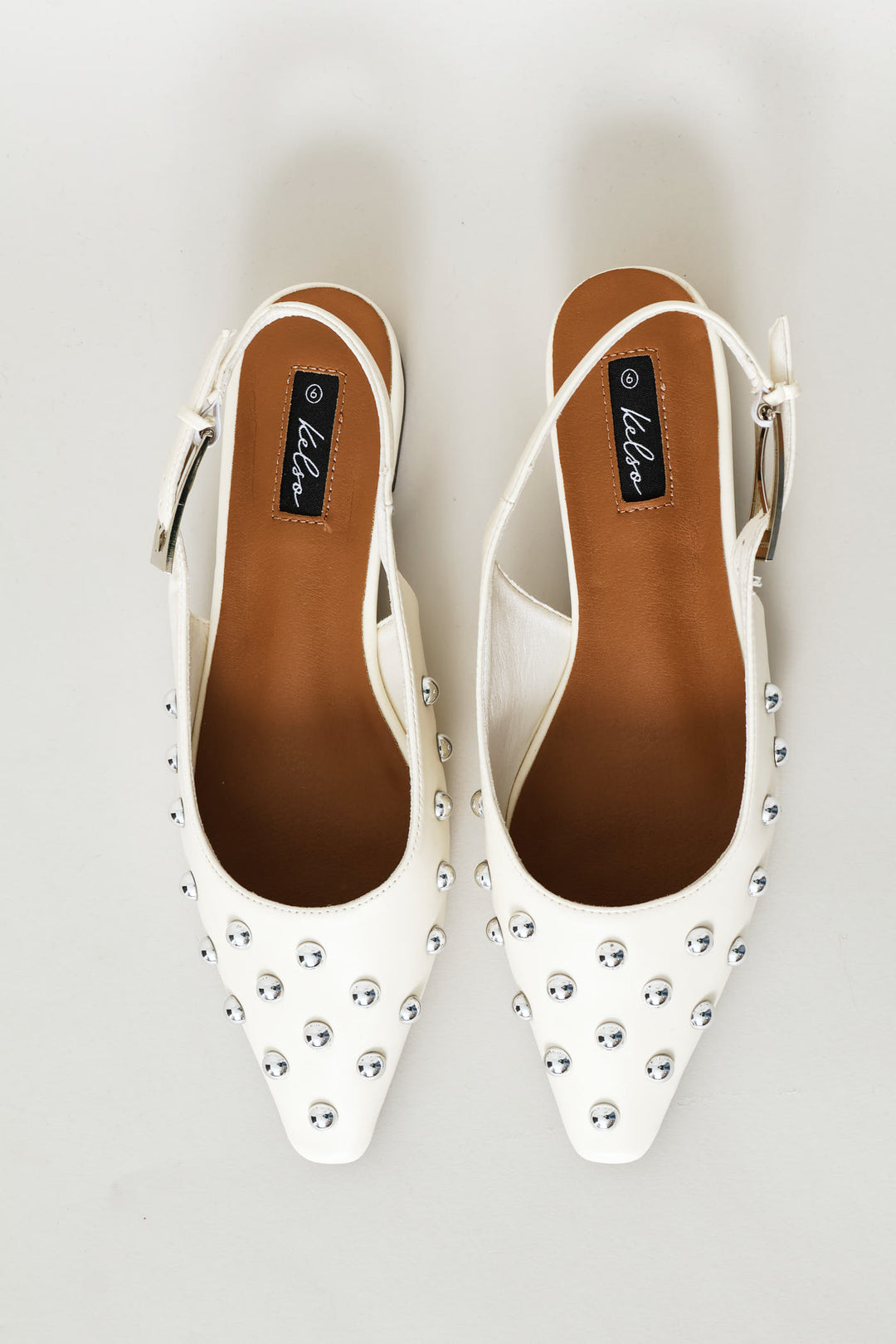 Studded Slingback - Off White
