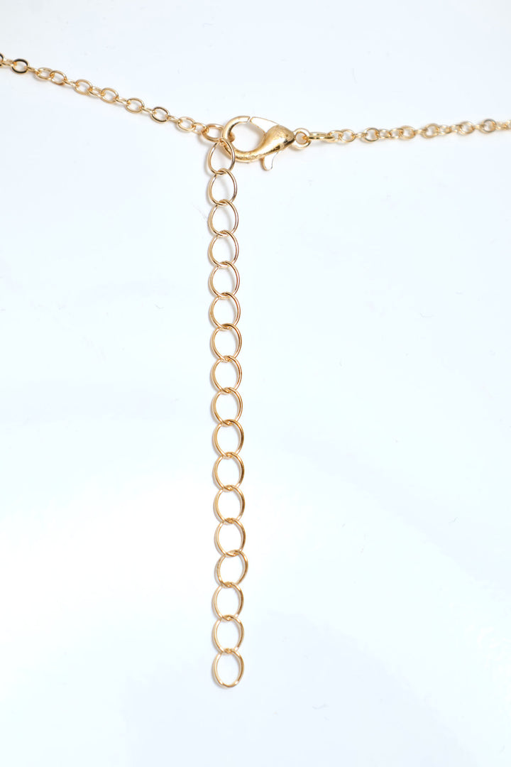 2 Pack Twisted Diamante Stud & Pendant Set - Gold