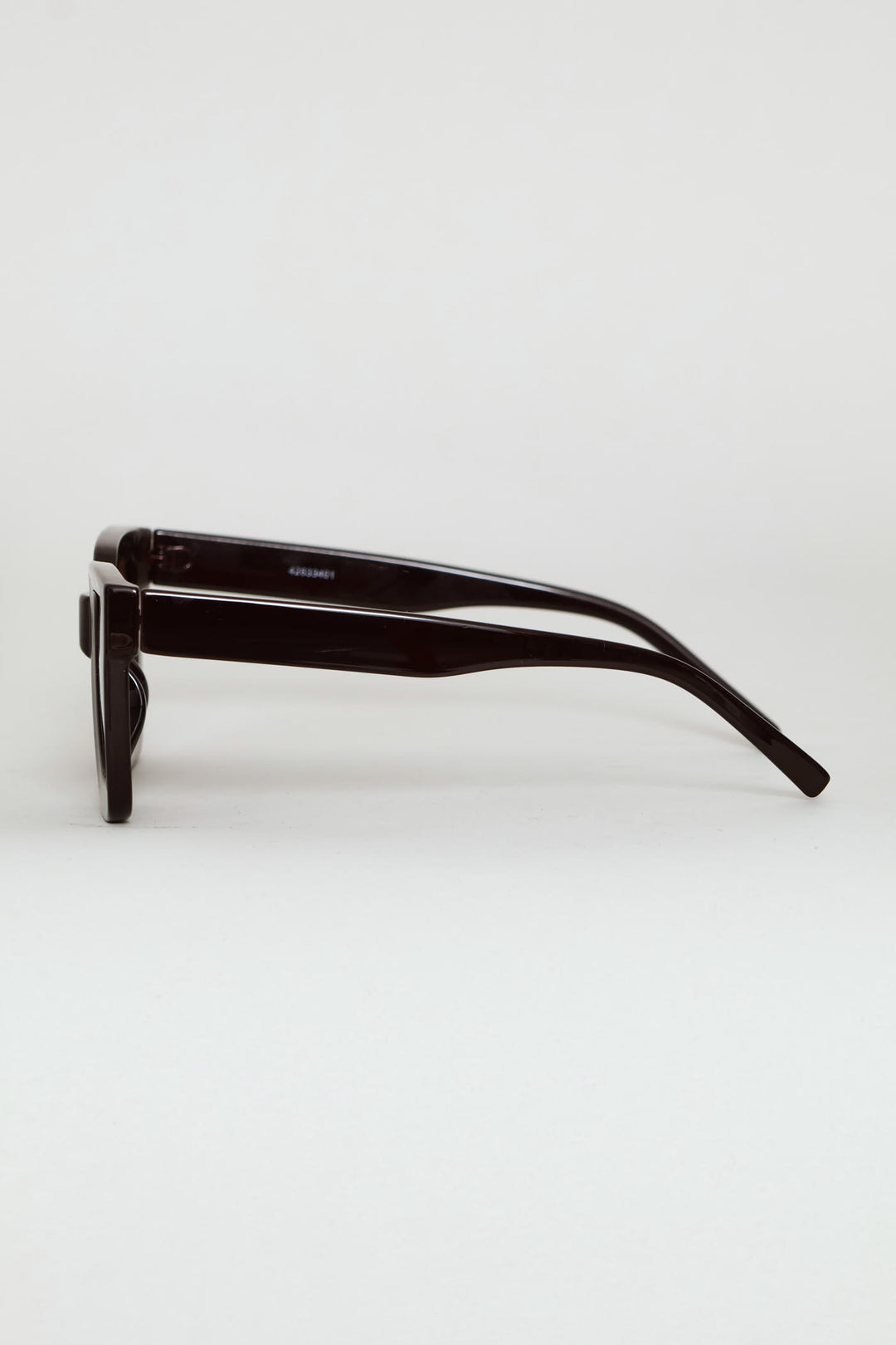 Square Plastic Frame Brown Lens Sunglasses - Chocolate