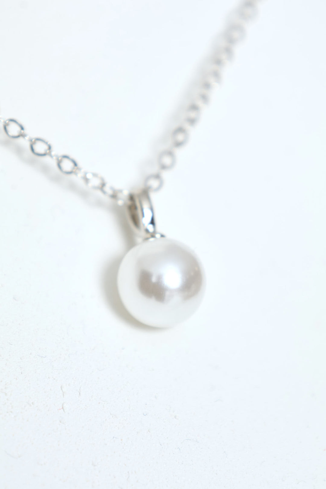 2 Pack Diamante Pearl Bead Stud & Pendant Set - Silver