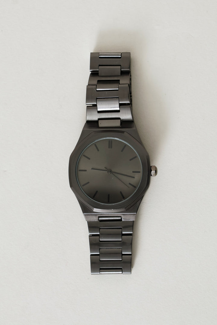Metal Link Watch - Black