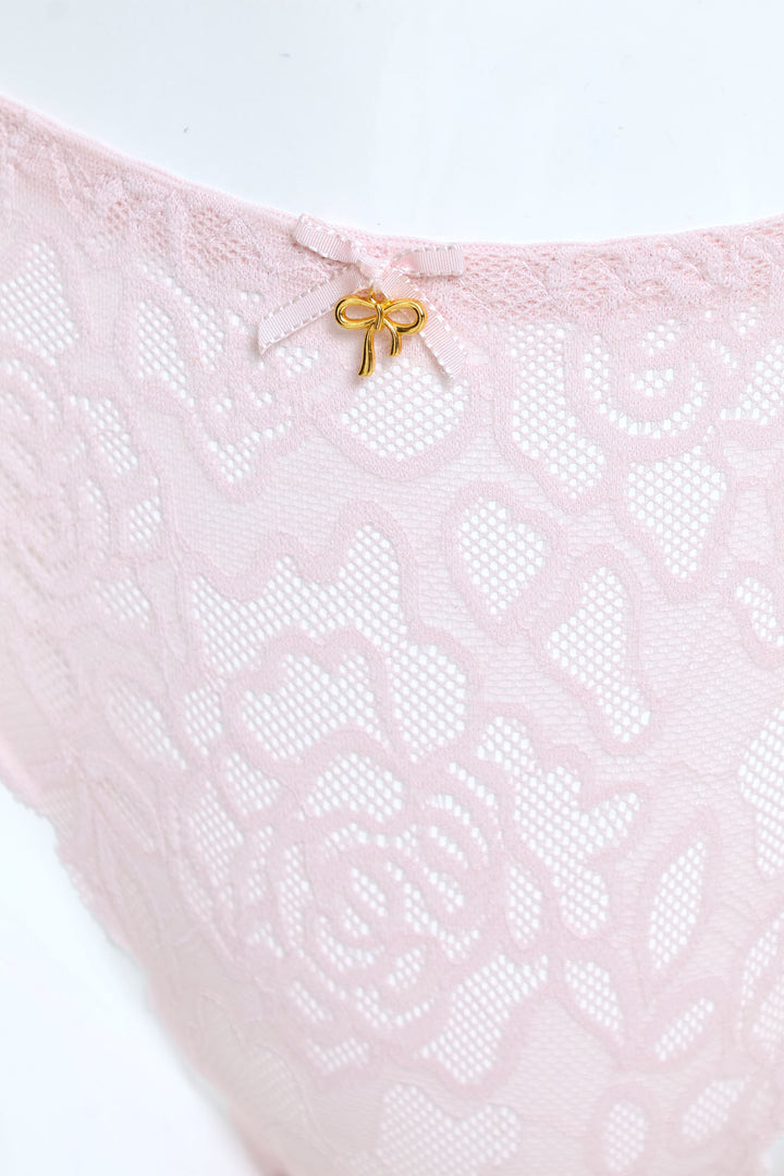 Lace Bikini Panty - Pink