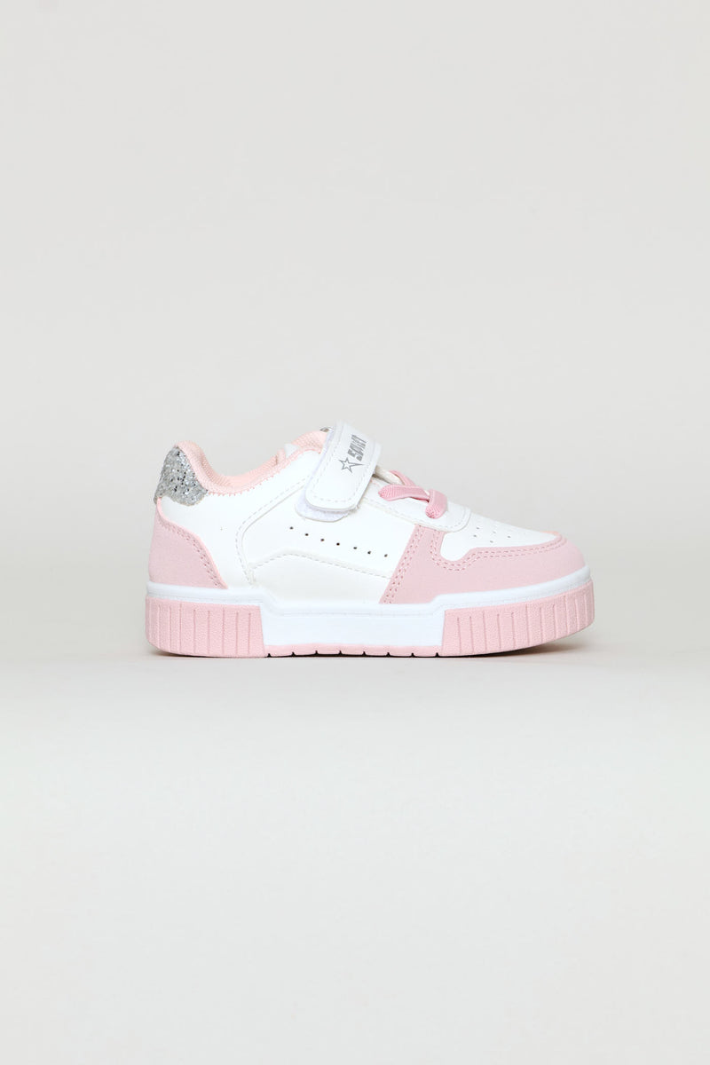 Pre-Girls Aero Sneaker - White/Pink