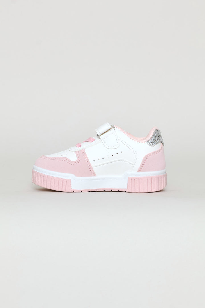 Pre-Girls Aero Sneaker - White/Pink