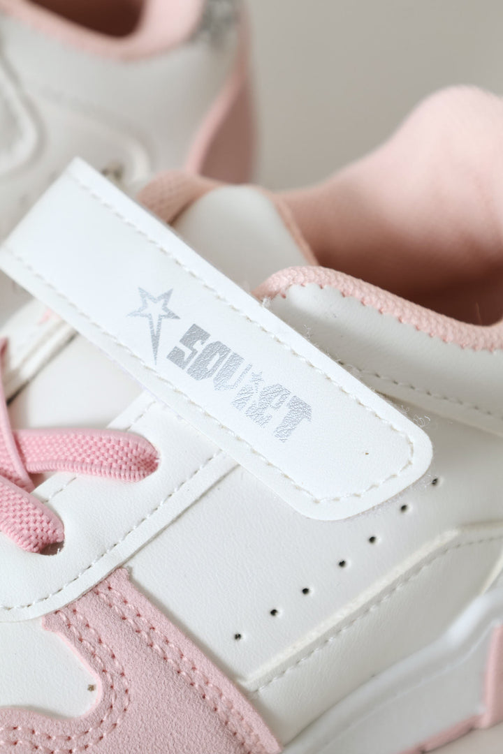 Pre-Girls Aero Sneaker - White/Pink