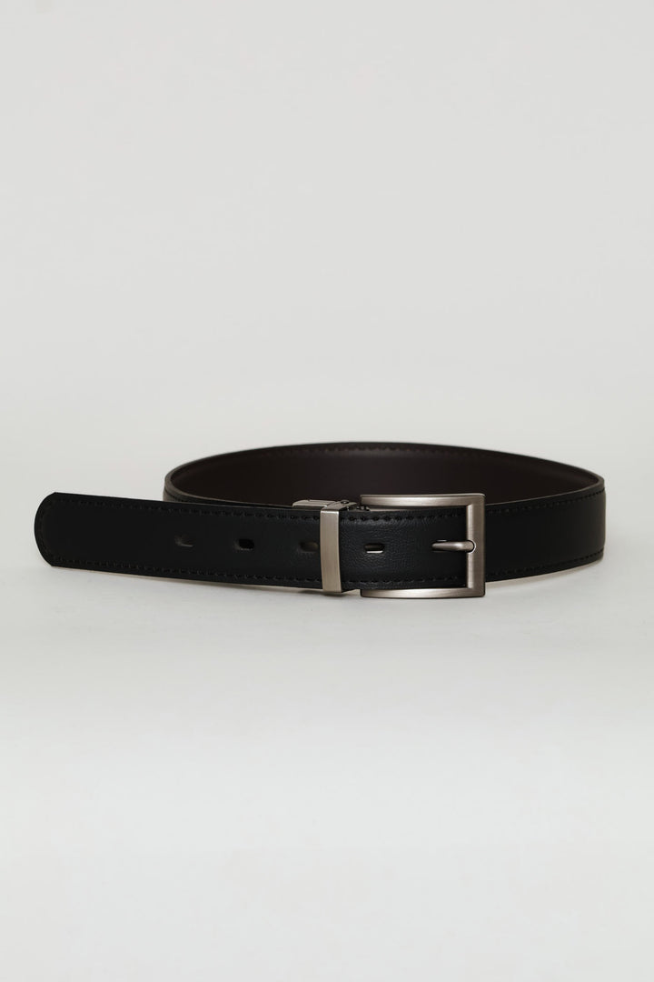 Boys Formal Reversible Belt - Black