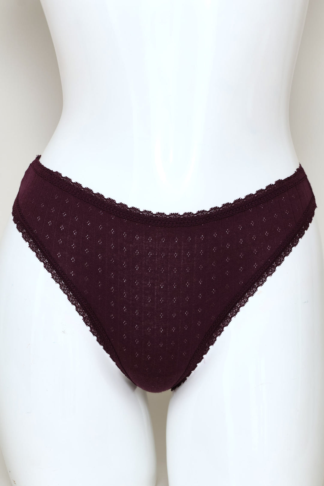 3 Pack Pointelle Thong Panties - Pink