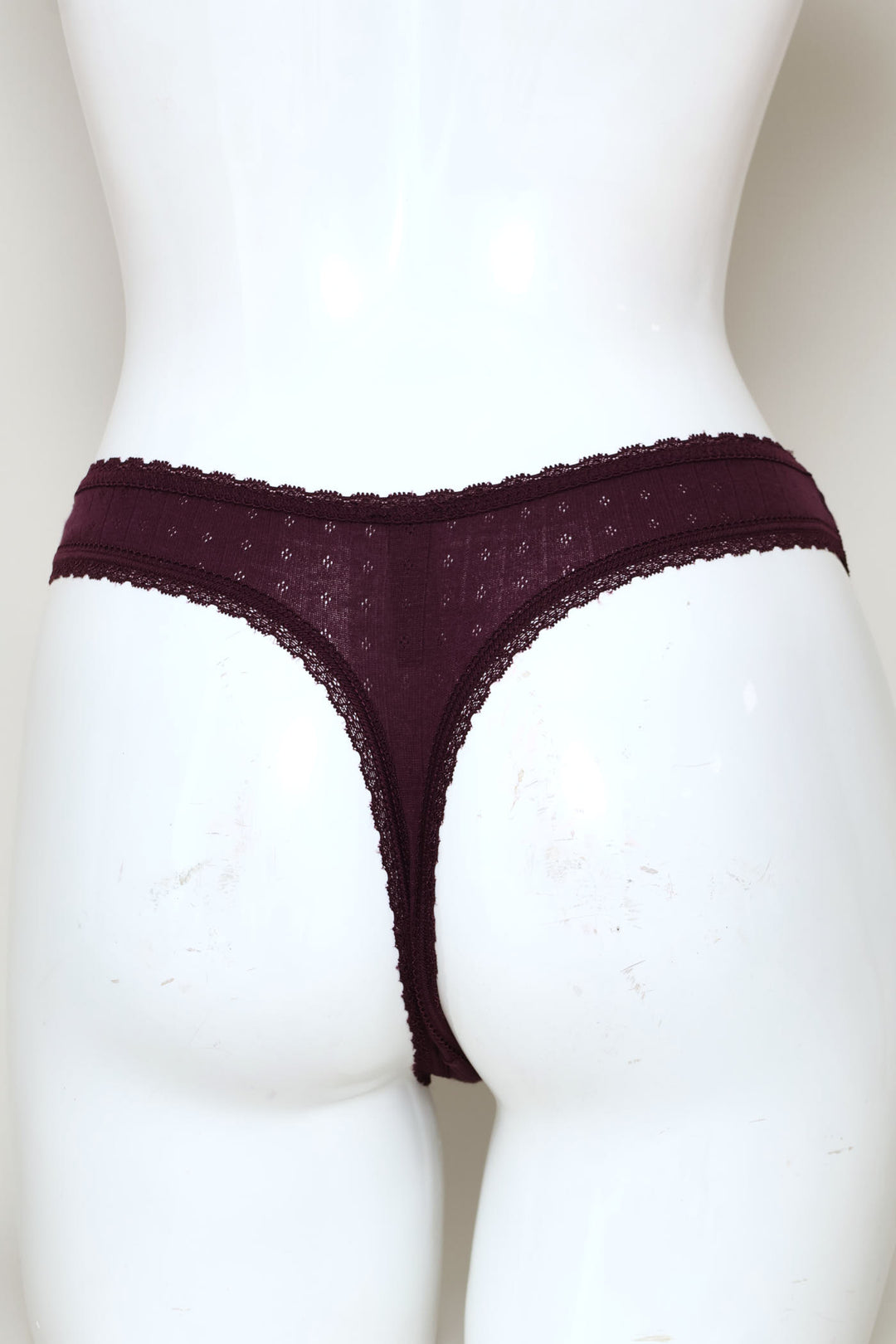3 Pack Pointelle Thong Panties - Pink