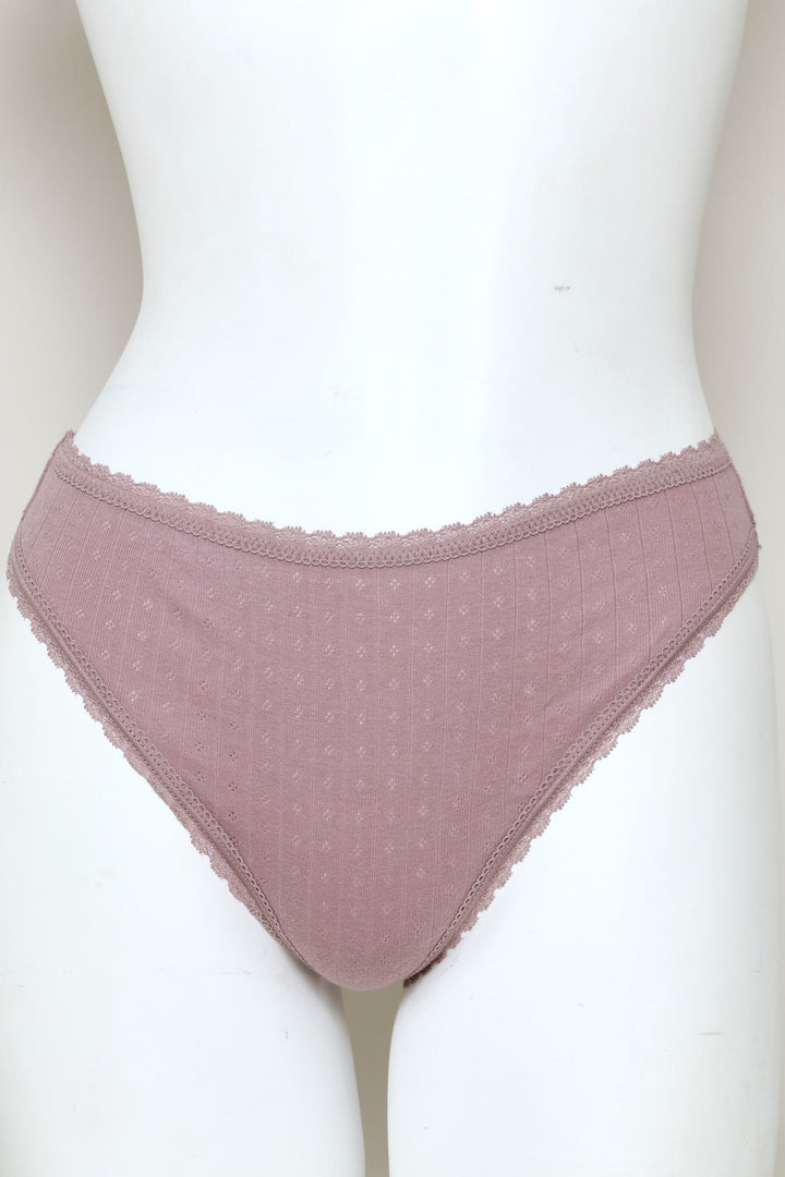 3 Pack Pointelle Thong Panties - Pink