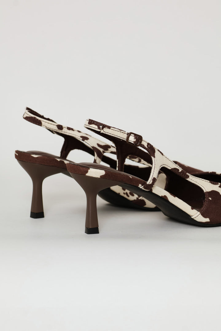 Cow Print Kitten Heel - Multi