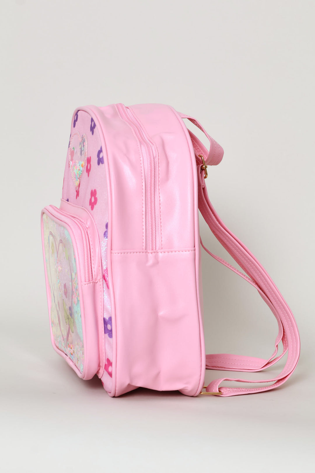 Pre-Girls Flowers & Hearts Backpack - Pink