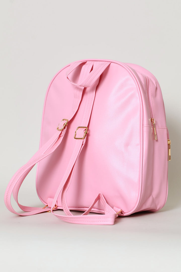 Pre-Girls Flowers & Hearts Backpack - Pink