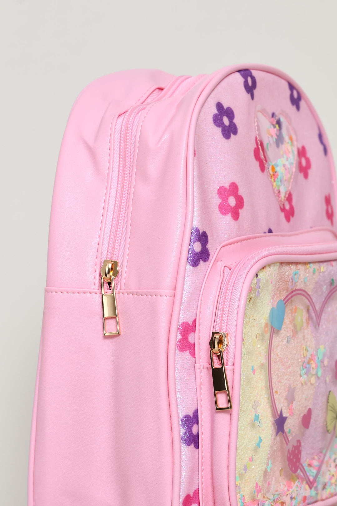 Pre-Girls Flowers & Hearts Backpack - Pink