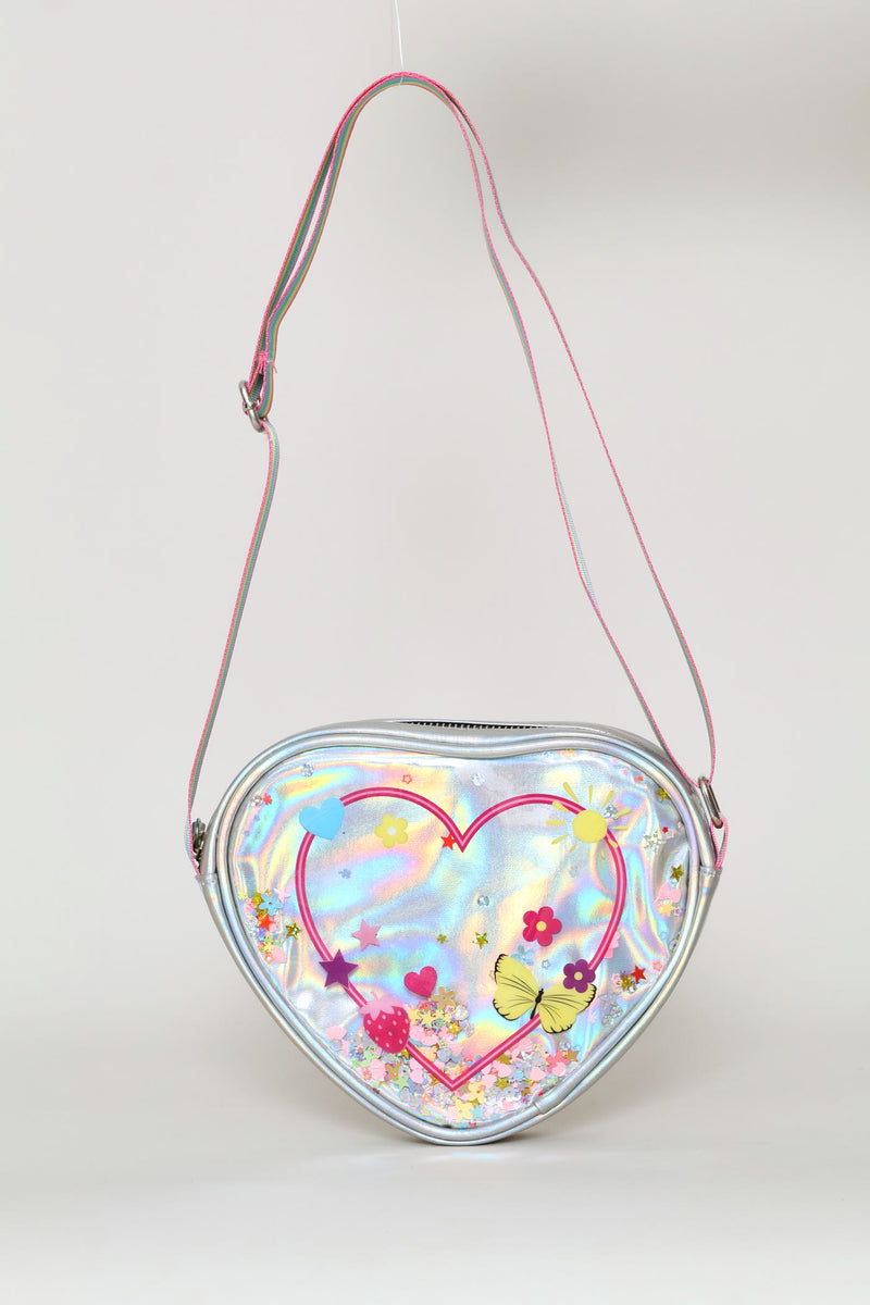 Pre-Girls Flowers & Hearts Sling - Pink