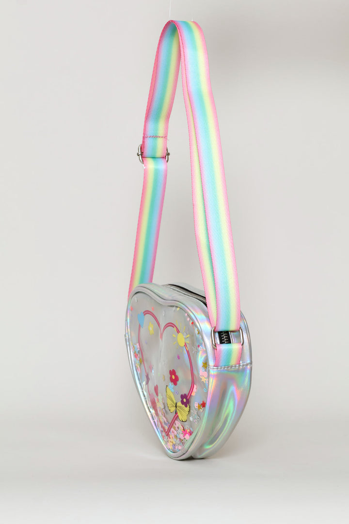 Pre-Girls Flowers & Hearts Sling - Pink