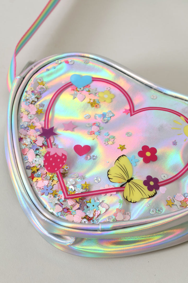 Pre-Girls Flowers & Hearts Sling - Pink