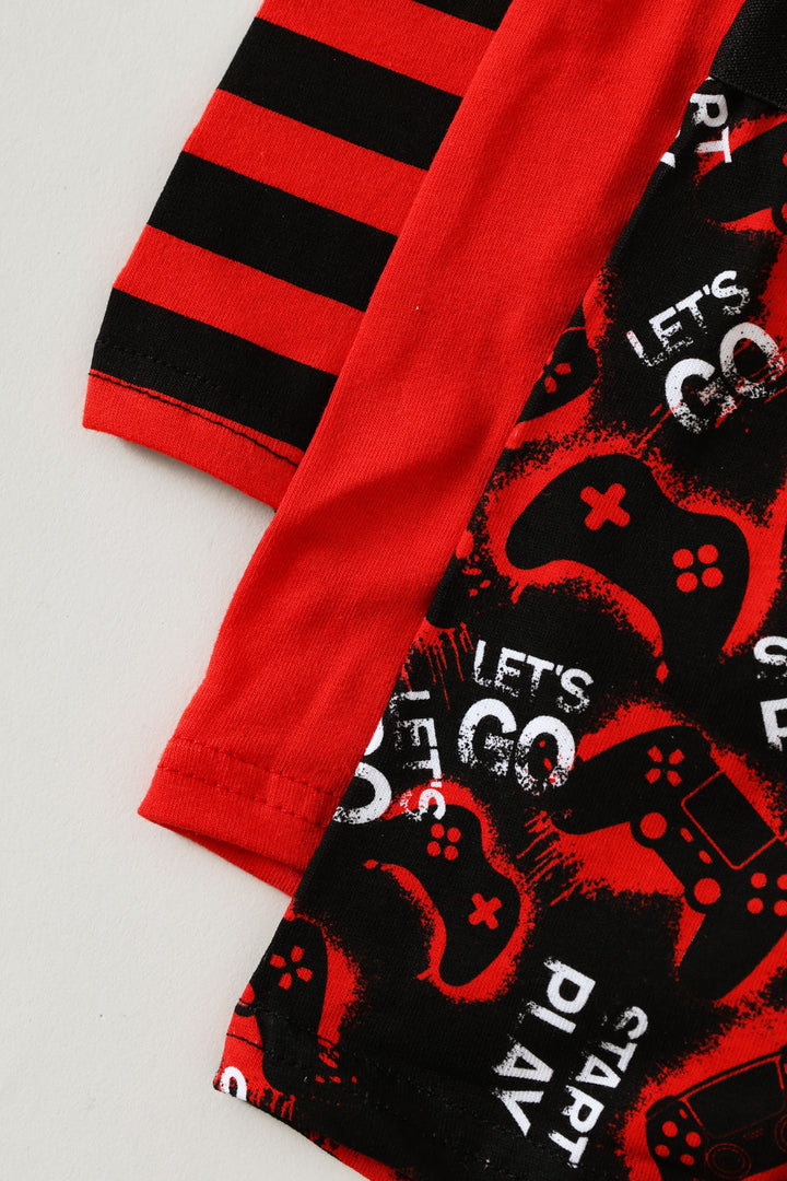 Boys 3 Pack Printed Gamer Boxers - Red