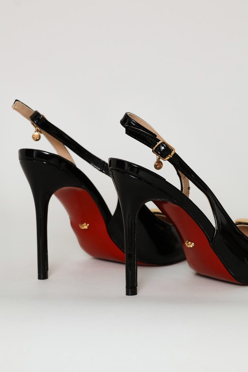 Lola 57 Slingback Stiletto Heel - Black