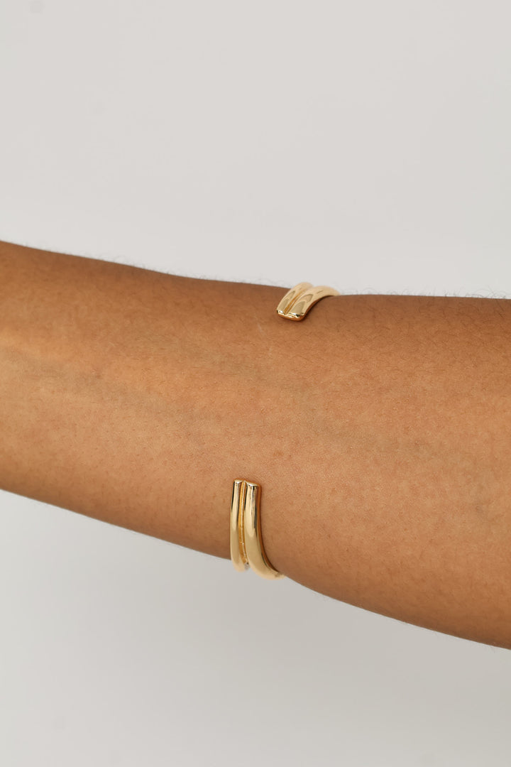 Chunky Bubble Cuff - Gold