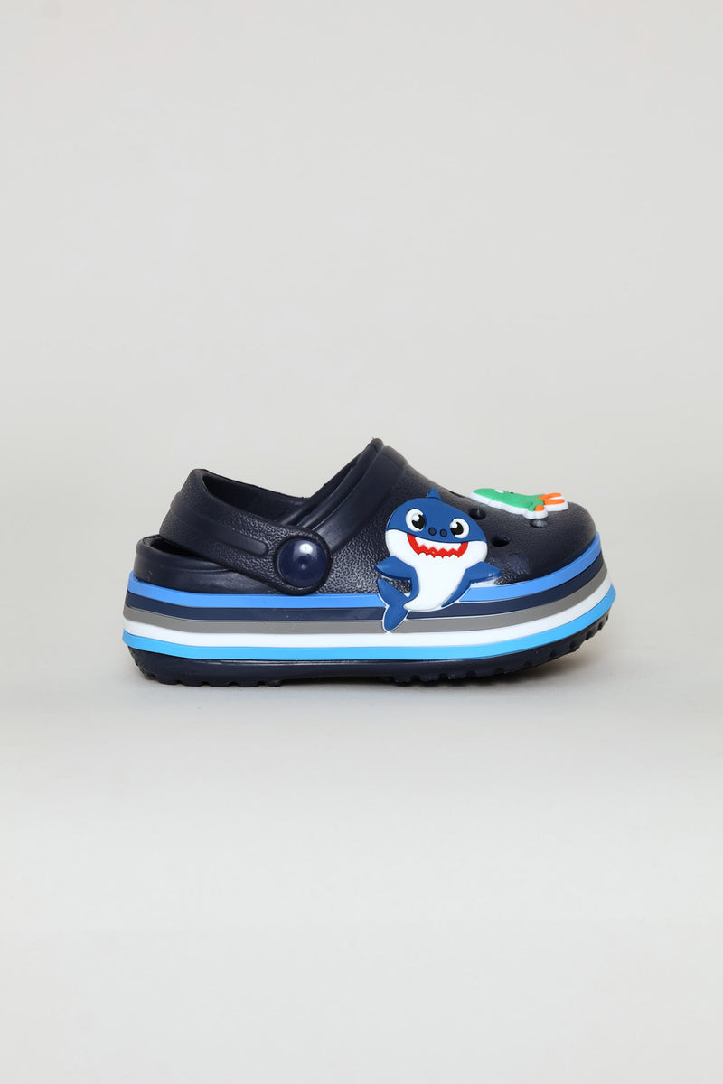 Baby Boys Sea Stripe Clog - Navy