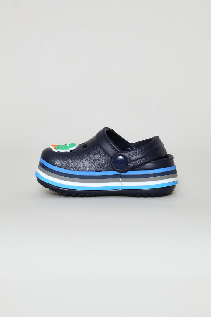 Baby Boys Sea Stripe Clog - Navy