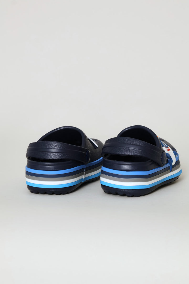 Baby Boys Sea Stripe Clog - Navy