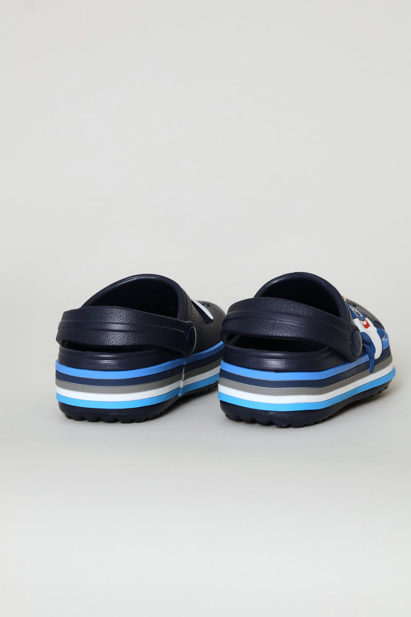 Baby Boys Sea Stripe Clog - Navy
