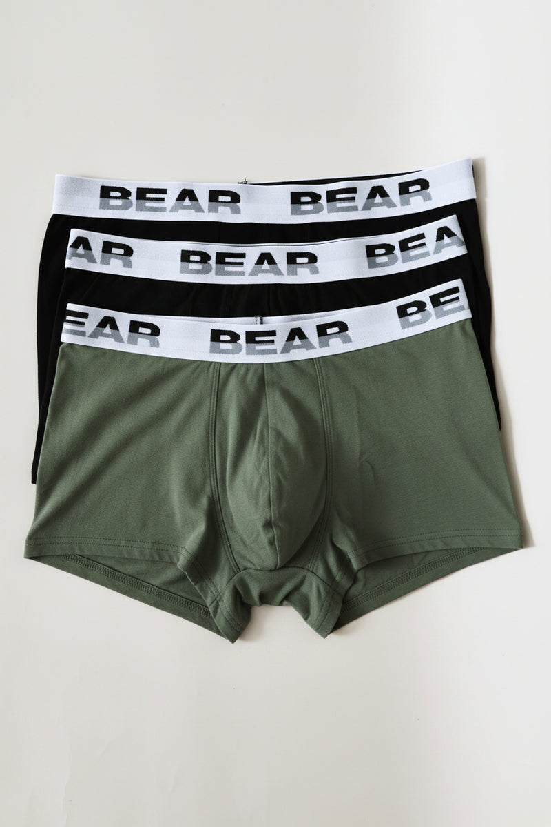 3 Pack Shortleg Bodyshorts - Black/Blue/Sage