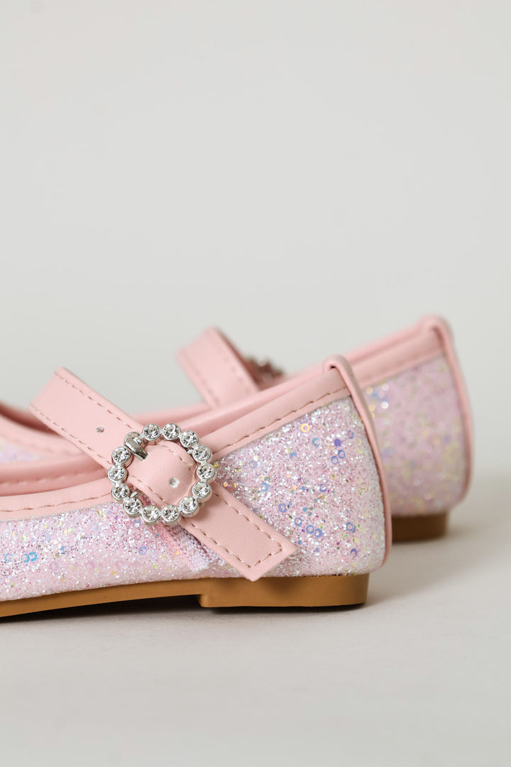 Pre-Girls Glitter Pump - Pink