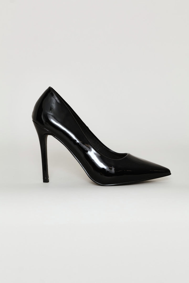 Patent Pointy Heel - Black