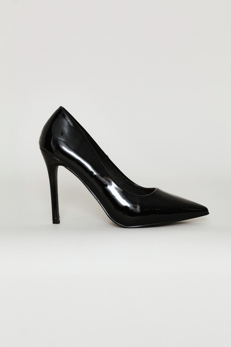 Patent Pointy Heel - Black