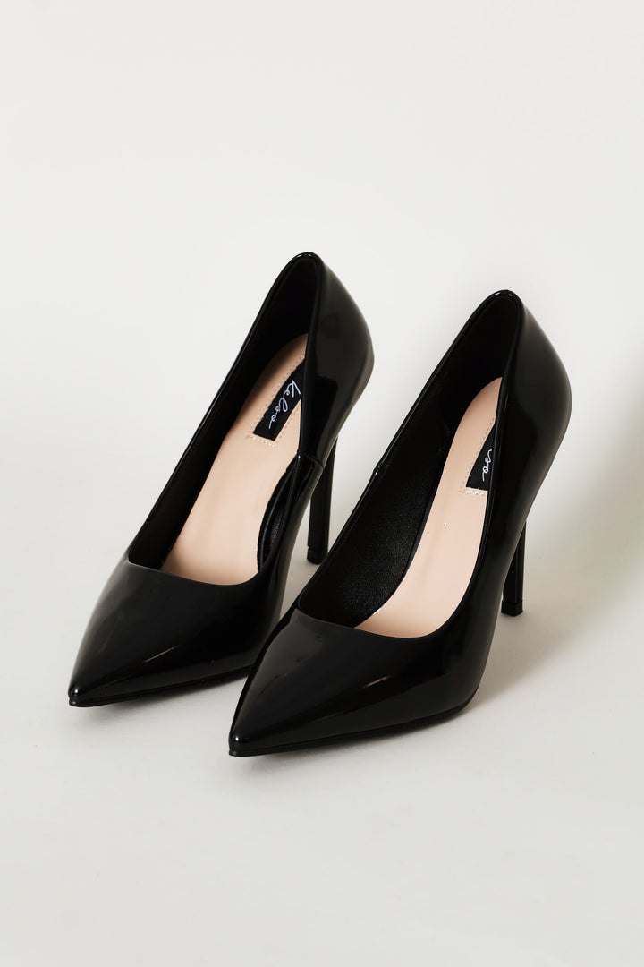 Patent Pointy Heel - Black