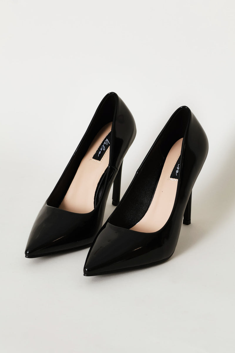 Patent Pointy Heel - Black