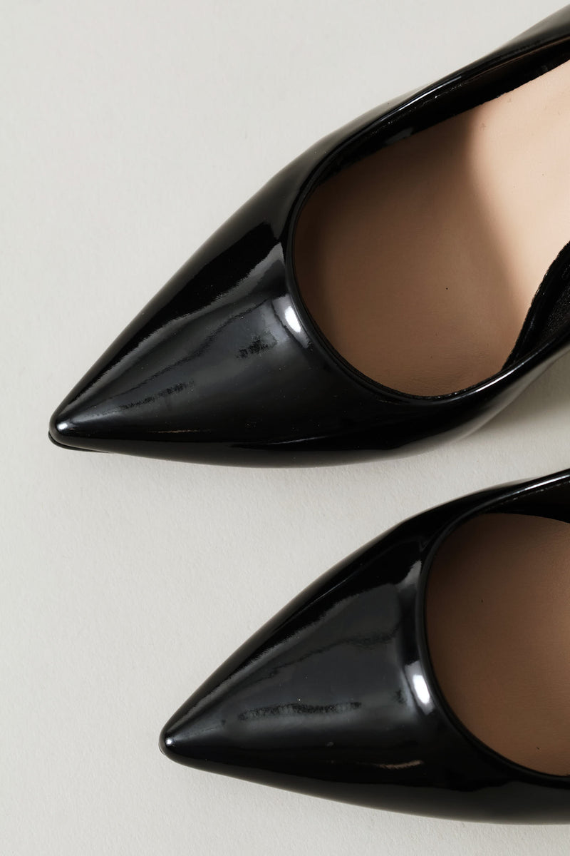 Patent Pointy Heel - Black