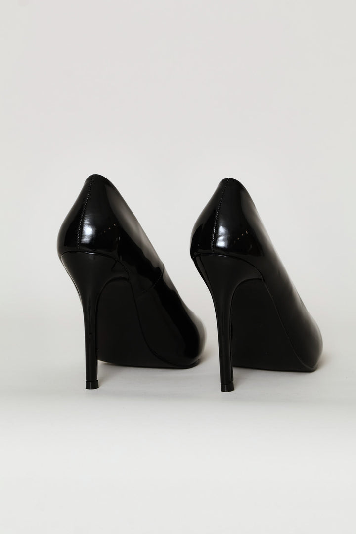 Patent Pointy Heel - Black