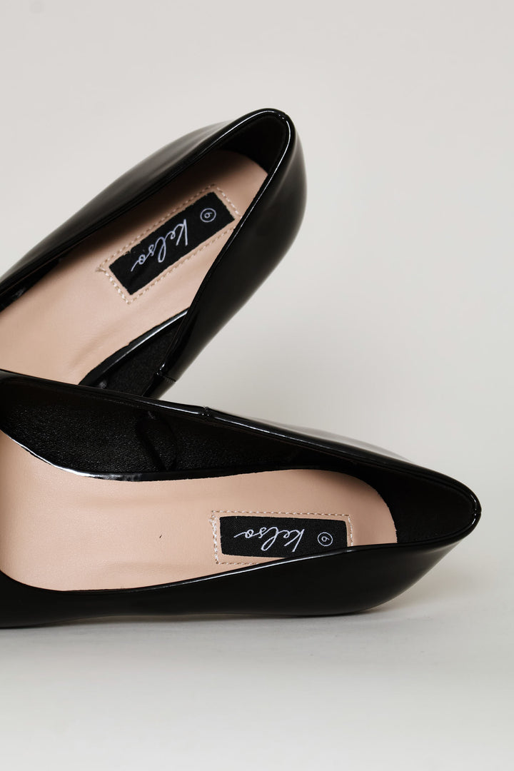Patent Pointy Heel - Black