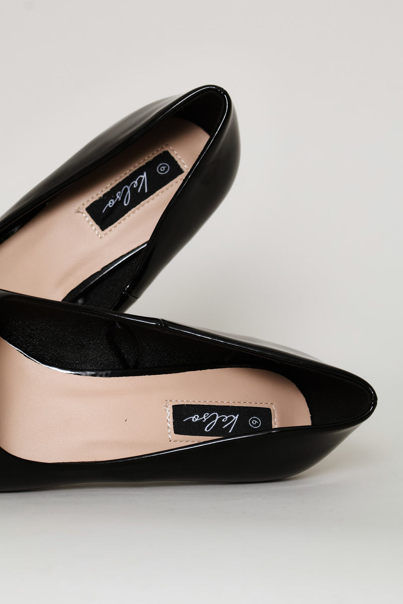 Patent Pointy Heel - Black