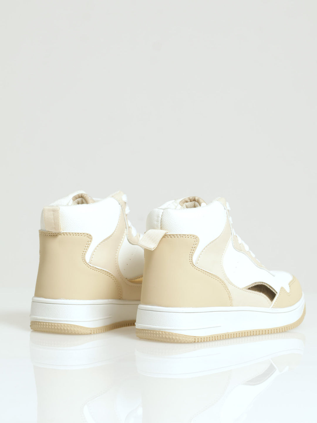 Girls Natural Gold Hi-Top Sneaker