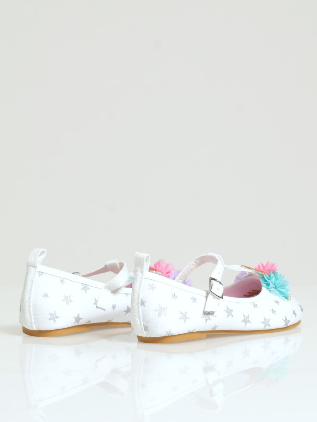 Pre-Girls T-Bar Unicorn Pumps - White