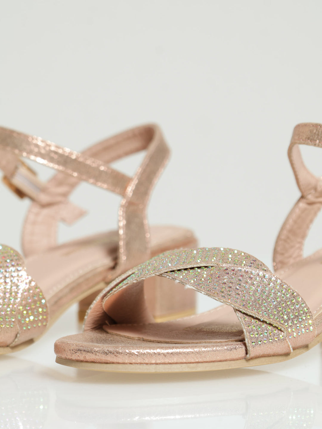 Girls Glitter Vamp Heeled Sandal PinkGirls – Edgars