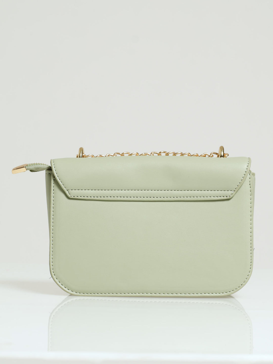 Gold Clasp Satchel - Sage