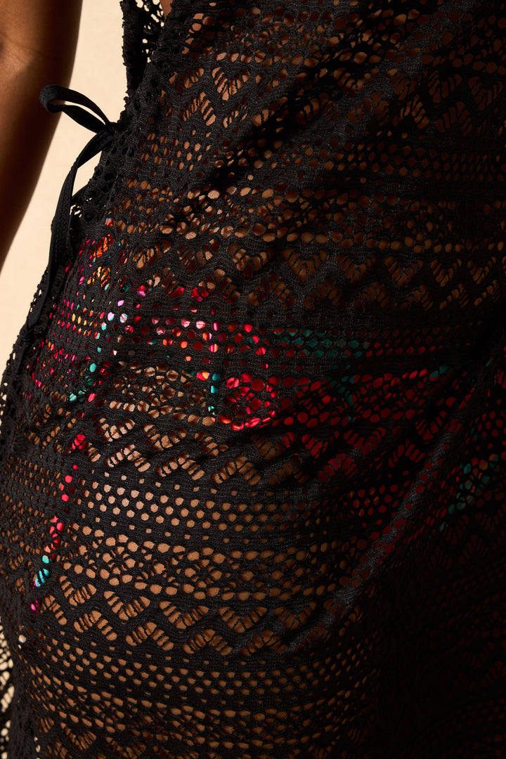Lace Dress Cover Up - Black