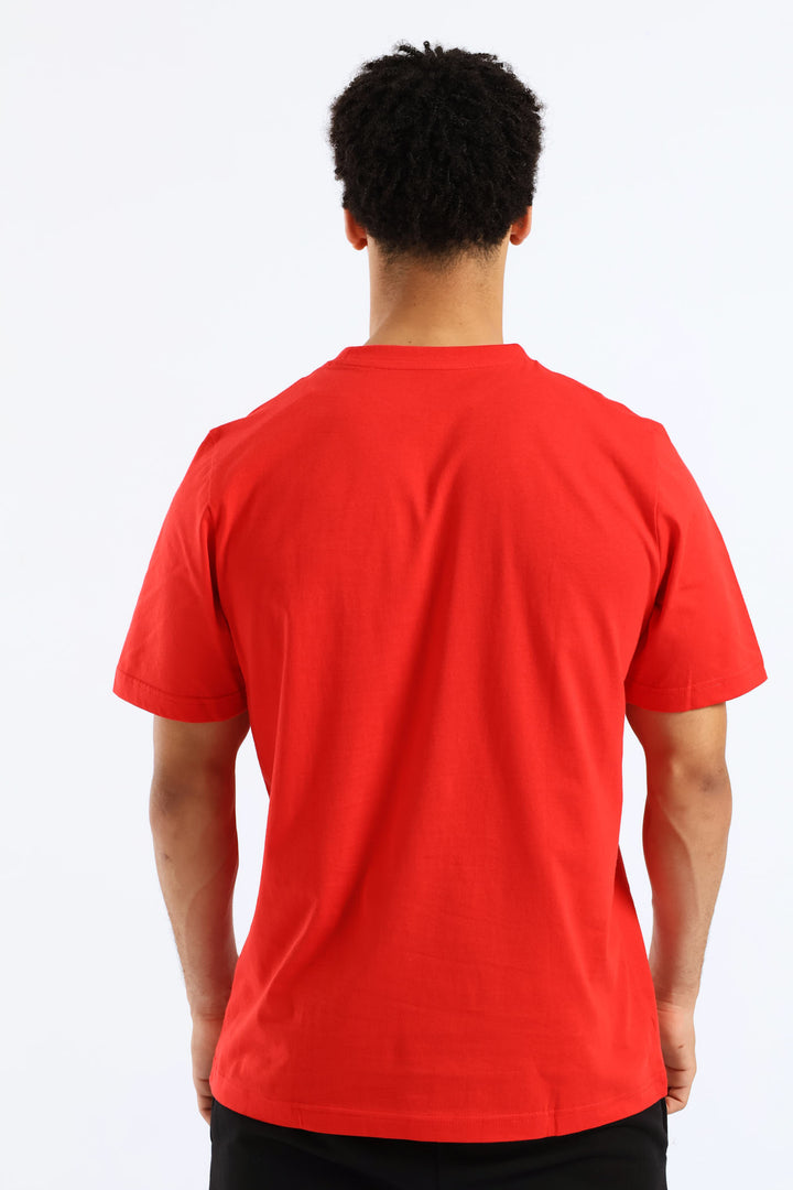 Graphic Cat Logo Tee - Red