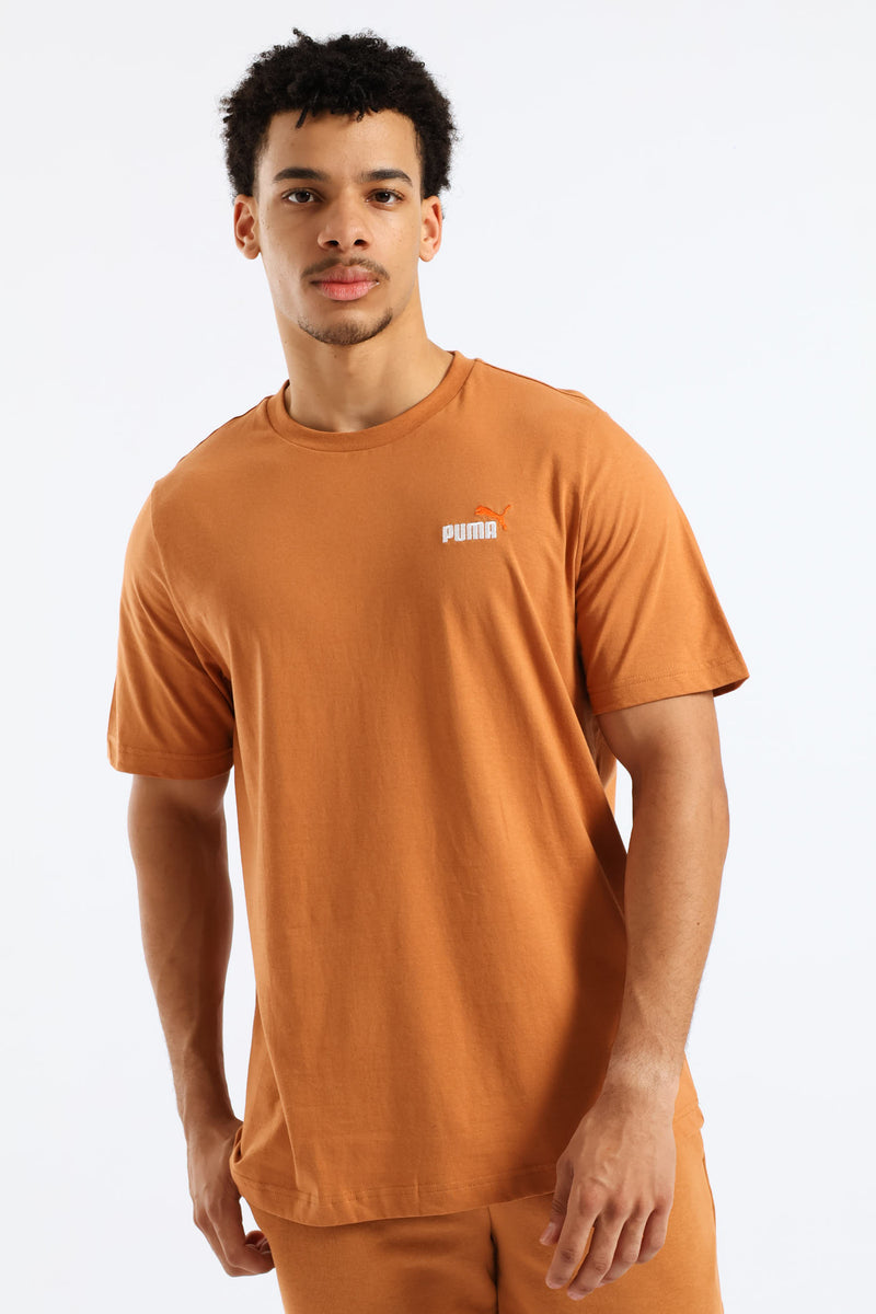 Essential 2 Color Small No. 1 Logo Tee - Dark Caramel
