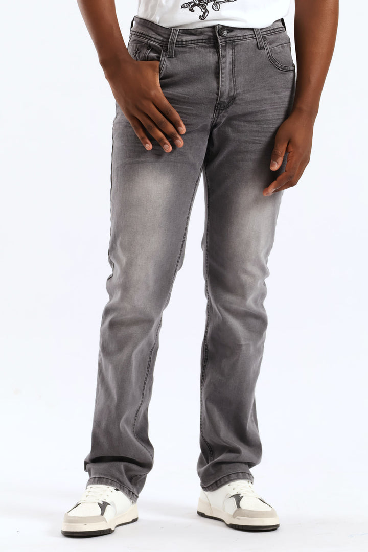 Terminator Straight Denim - Medium Grey
