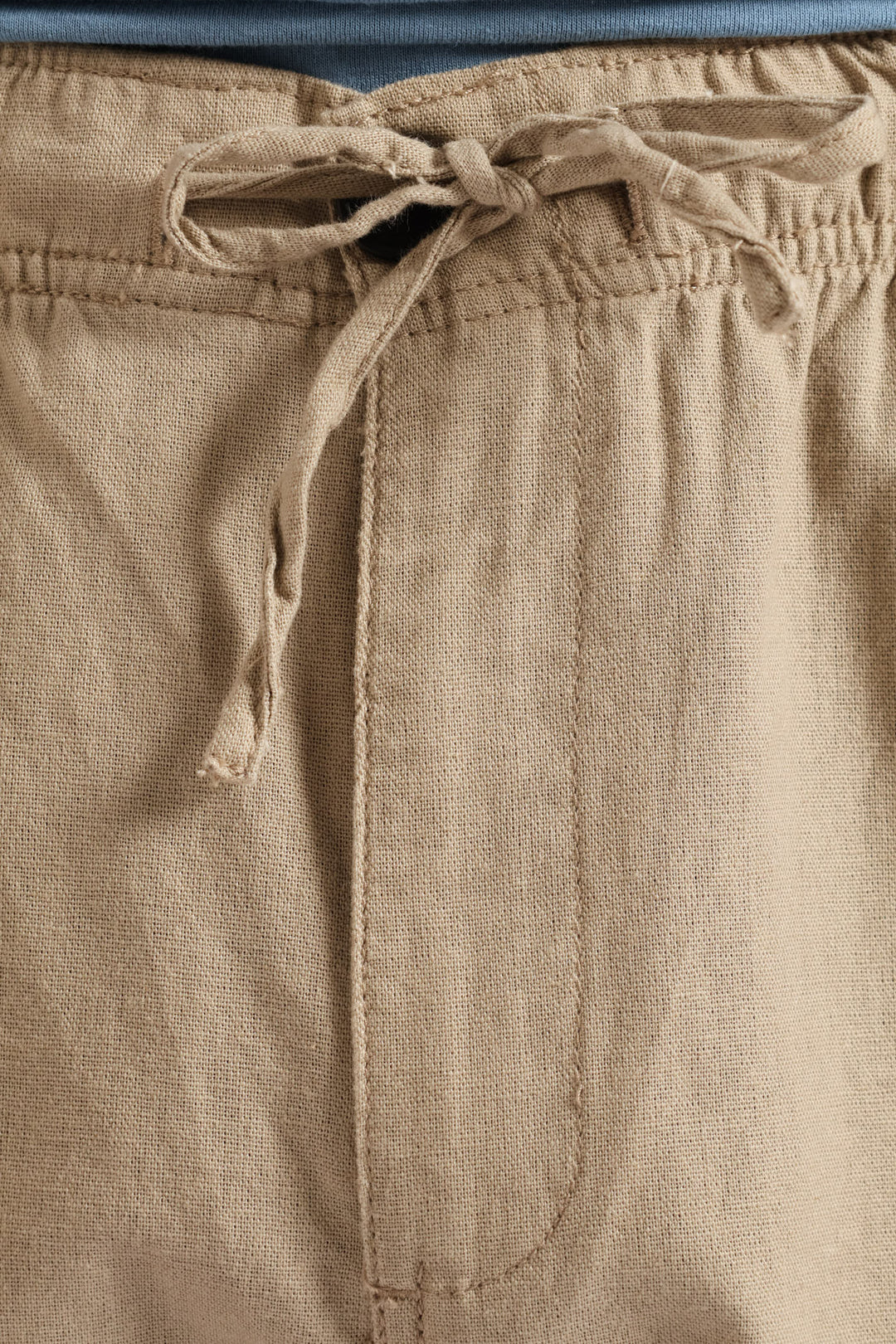 Linen Cargo Shorts - Brown
