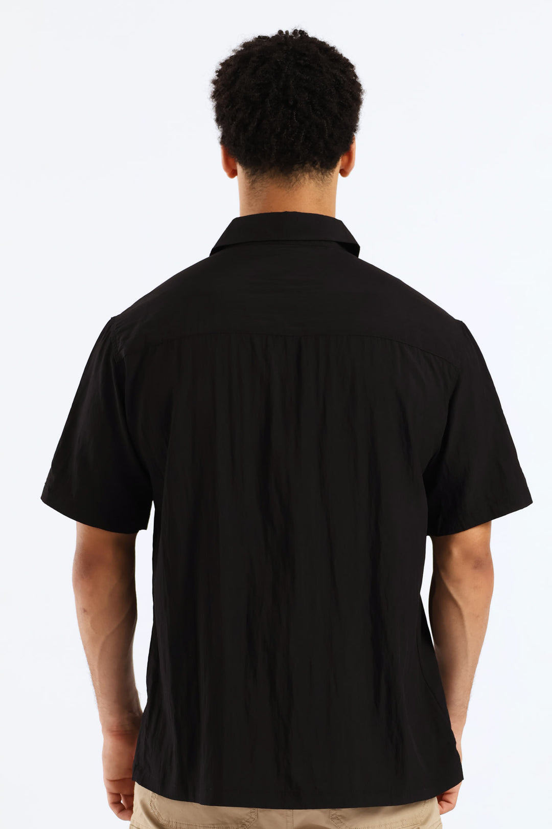 Double Pocket Boxy Shirt - Black