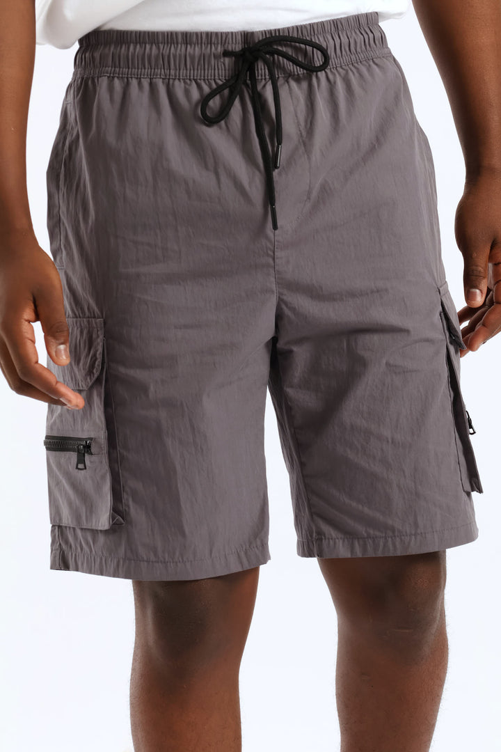 Zip Cargo Short - Grey