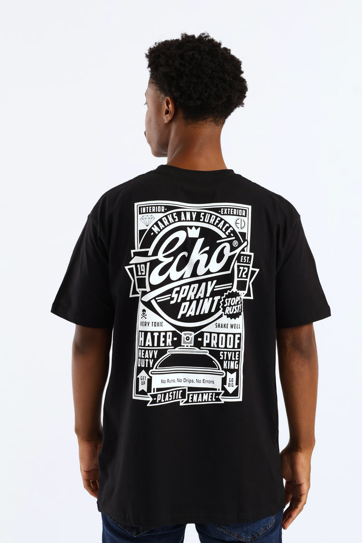 Spray Paint Tee - Black