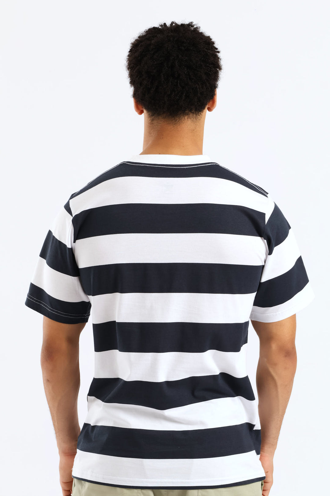 Rugby Striped Tee - Navy/White